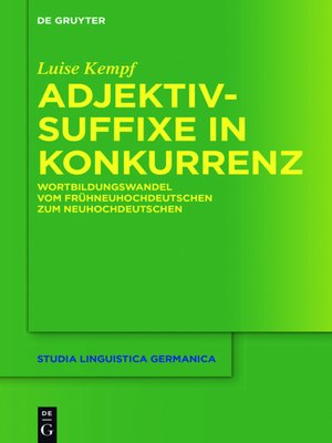 cover image of Adjektivsuffixe in Konkurrenz